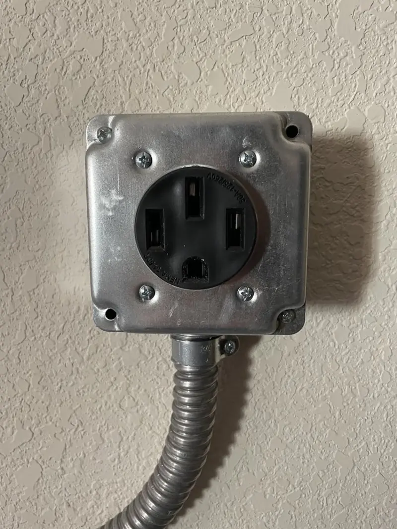 NEMA 14-50 outlet installed for Electrical Panel Upgrade in Coral Springs
